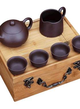 纯手工西施壶六头便携式旅行茶具