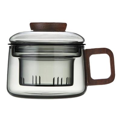 玻璃杯办公室耐高温小花茶杯