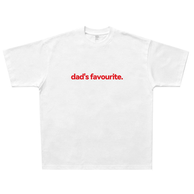 Dad's favourite爸爸最喜欢的 美式复古纯棉字母T恤 vintage短袖