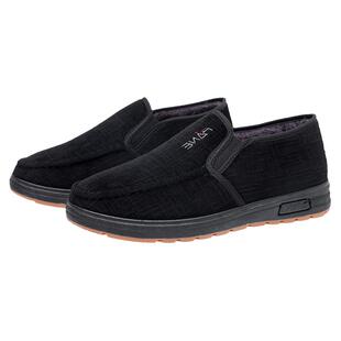 老北京二棉鞋男冬加绒加厚防滑保暖老年人棉鞋男士靴子老头爷爷鞋