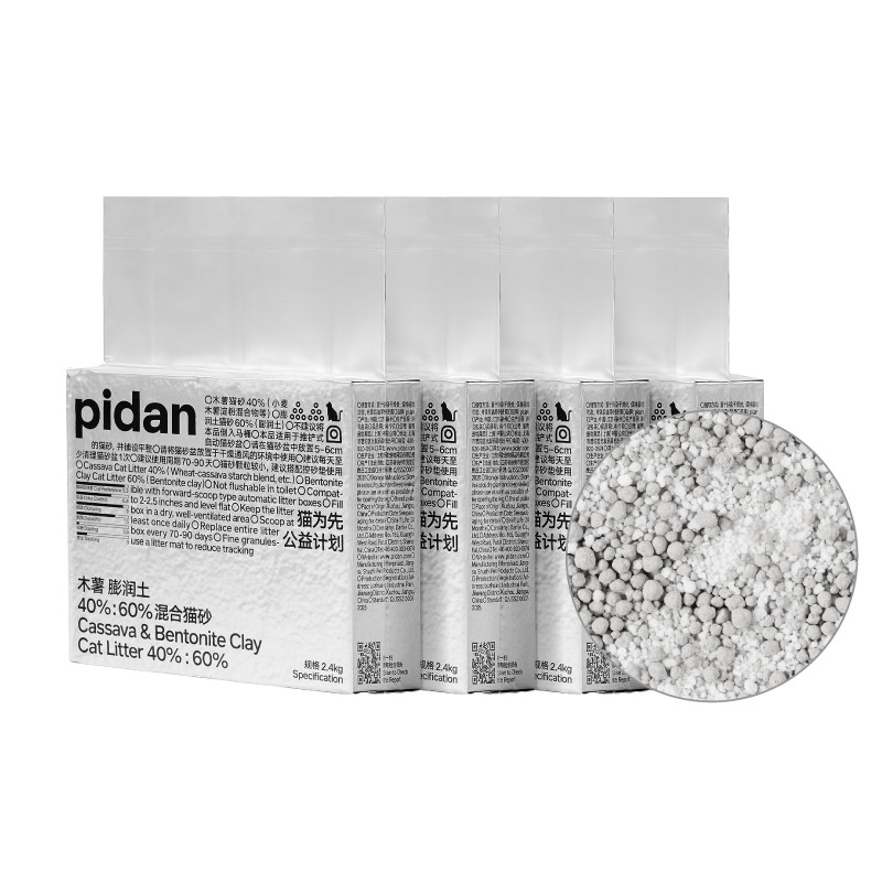 pidan木薯膨润土混合猫砂2.4千克