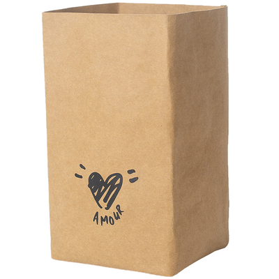 北欧可水洗牛皮纸袋干花收纳植物花盆食物点心收纳袋蔬菜水果收纳