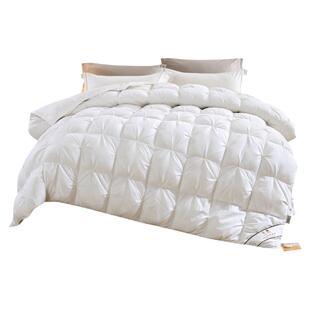 恒源祥羽绒被95白鹅绒冬被加厚保暖抗菌蓬松鹅绒被子全棉春秋被芯