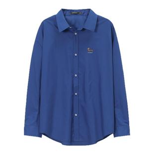 【明星同款】Unvesno(UN)莫代尔8级抗皱腊肠小狗印花百搭休闲衬衫