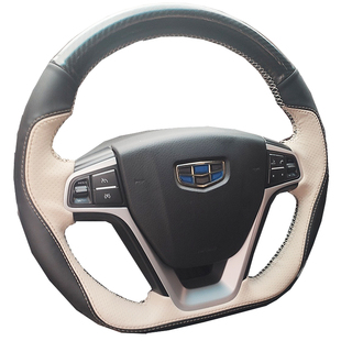 用于吉利帝豪GLS星博缤瑞越嘉际ICON远景X36方向盘把套手缝真皮