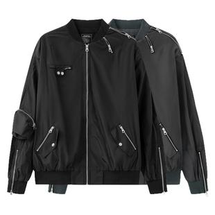 BLUREMO/模糊情绪秋冬季高街多拉链口袋重工夹克百搭男女工装外套