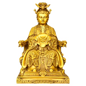 黄铜碧霞元君泰山奶奶客厅摆件
