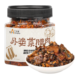 三知情外婆菜腊肉湖南特产酱菜腊味下饭菜咸菜香辣可口萝卜丁即食