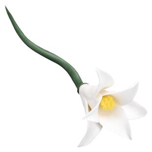 手捏玉兰花茶桌装饰品茶盘上的摆件茶台茶宠配件茶艺陶瓷创意小号