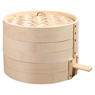 高端楠竹竹制蒸笼家用小笼包馒头竹编商用屉竹子手柄防烫蒸屉小号