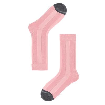 AR立体毛圈条纹中筒袜地板袜秋冬