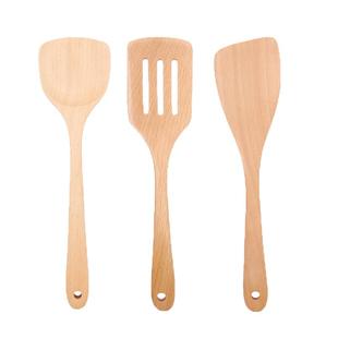 锅铲家用长柄炒菜铲子榉木铲子不粘锅专用无漆木饭铲煎铲饭勺汤勺