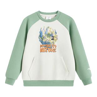 安踏儿童男童卫衣宝宝套头2026年春季新款亲肤儿童圆领卫衣潮