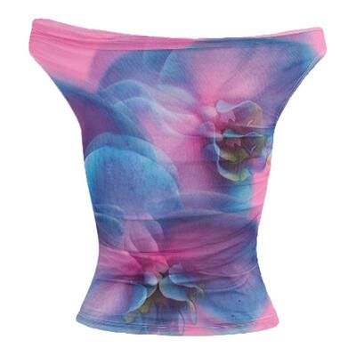 法式度假氛围感海边一字肩上衣