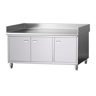 304不锈钢工作台厨房橱柜拉面台商用专用打荷家用操作台整体焊接