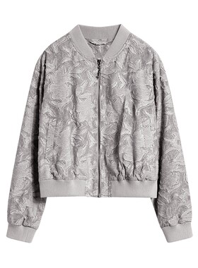 Desigual新品宽松提花棒球领长袖女式外套