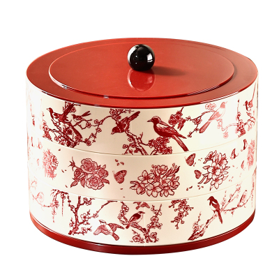 红色果盘客厅茶几家用2025新款