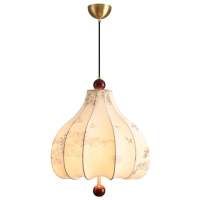 雷士照明法式复古吊灯卧室餐厅主卧房间中古风布艺花纹护眼高级感