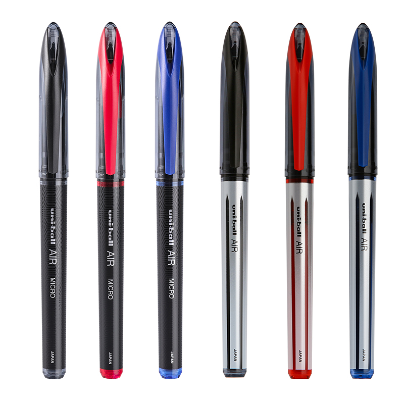 日本uniball三菱黑科技笔air中性笔UBA188黑色商务直液式签字笔学生练字用蓝红水笔0.5/0.7进口绘图笔文具