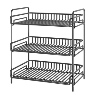 厨房多层置物架台面橱柜下水槽多功能收纳整理柜家用落地分层碗架