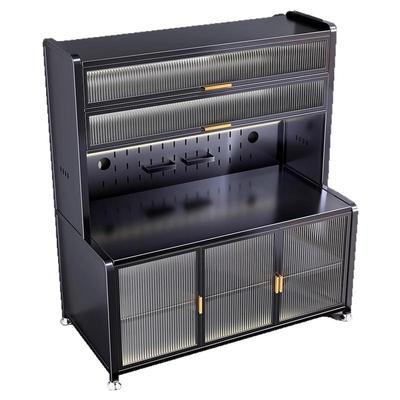 微波炉收纳餐边柜靠墙一体储物柜