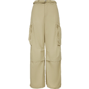 ONLY2026春季新款工装风大口袋弹力腰身可拆卸腰带长裤休闲裤女