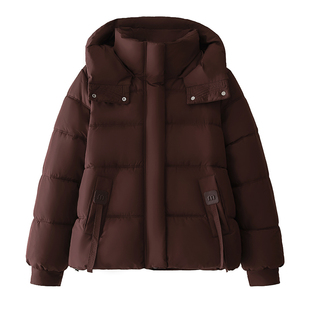 冬季新款短款羽绒棉服女士2026爆款加厚连帽宽松保暖棉衣棉袄外套