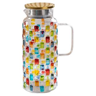 冷水壶玻璃耐高温高颜值装凉白开水大容量泡茶瓶冰箱家用水杯套装