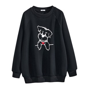 大码女装宽松加绒卫衣女冬200斤胖mm300加肥加大韩版圆领长袖上衣