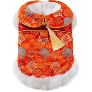 狗狗新年衣服2025新款冬装比熊泰迪小型犬宠物小狗过年衣服双福临