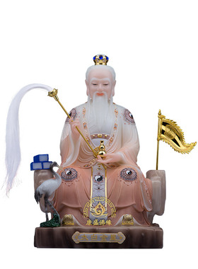 太白金星神像汉白玉彩绘供奉摆件