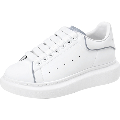 艾斯臣真皮厚底加绒轻便小白鞋