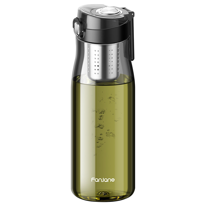 繁简磁弹泡茶杯茶水分离磁吸水杯男女运动便携tritan大容量塑料杯