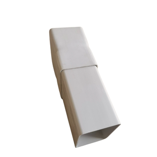 PVC方管件方形三通弯头直接方变圆方形四通管件出水口堵盖对接