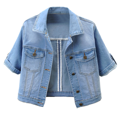 小个子短款牛仔小外套显瘦薄款