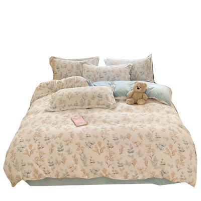 洁丽雅冬季加厚双面牛奶绒被套