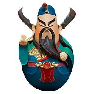 欢喜小将《钟馗弥勒月老财神关公》开运好物解压桌摆不倒翁礼物