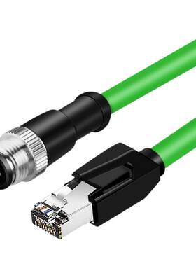 益德胜M12转rj45工业网线连接器