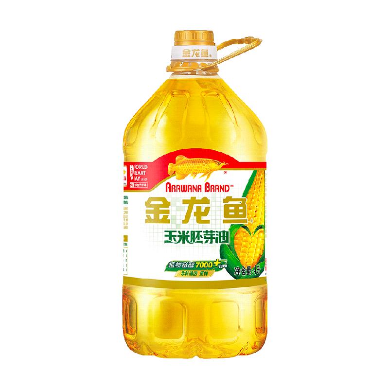 金龙鱼玉米油4L/桶 优质胚芽压榨 食用油 非转基因 家用桶装