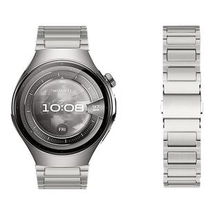 适用华为watch5专用手表带纯钛女款腕带gt5pro金属链式钢带watch4pro智能gt5新款gt4男gt3运动gt2女18mm表链