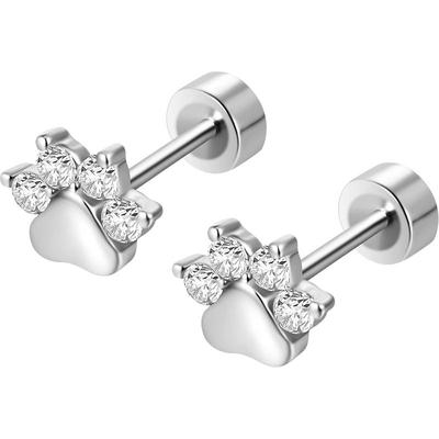 医用钛钢猫爪耳钉女2025新款