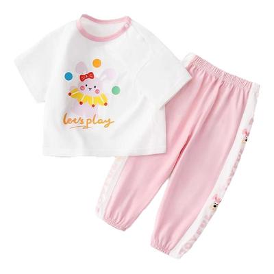 女童夏季短袖套装纯棉新款