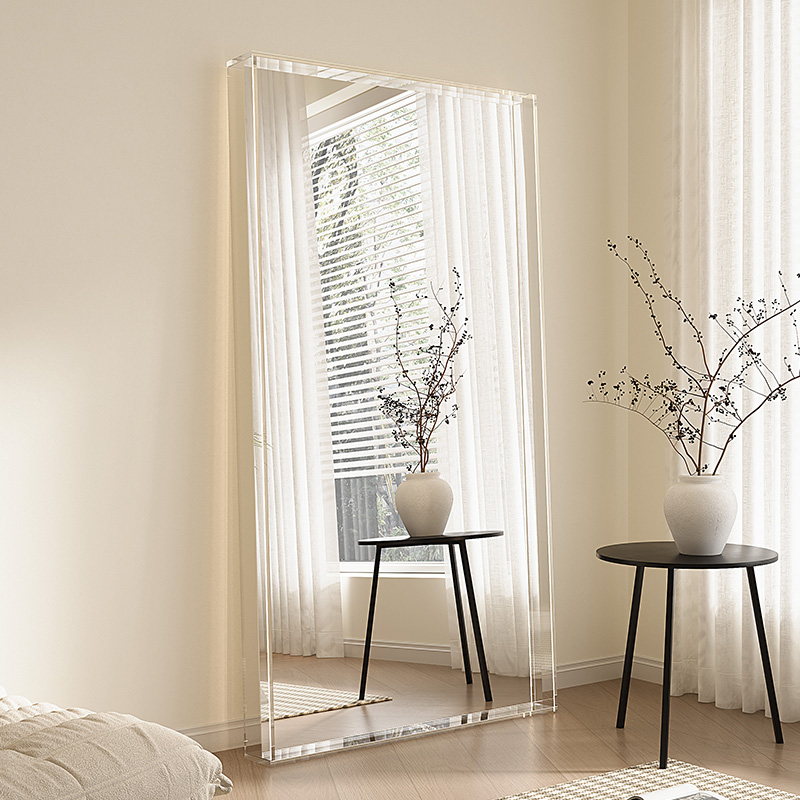 ins风亚克力镜子全身穿衣镜轻奢高级感试衣镜网红家用卧室落地镜