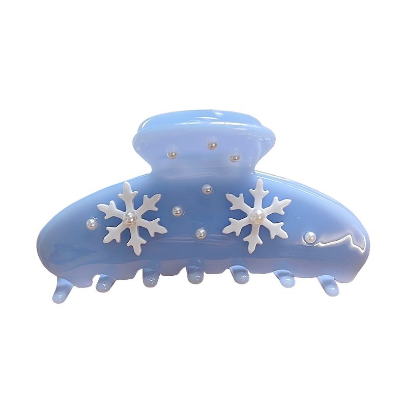 日韩法式圣诞新年雪花发箍抓夹