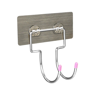 电吹风机架不锈钢加大号双挂钩免打孔卫生间浴室壁挂式吹风筒支架