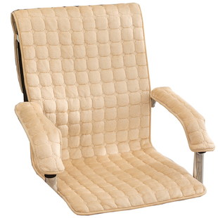 椅垫坐垫靠垫一体办公室薄款电脑连体座靠垫躺椅带扶手毛绒椅垫冬