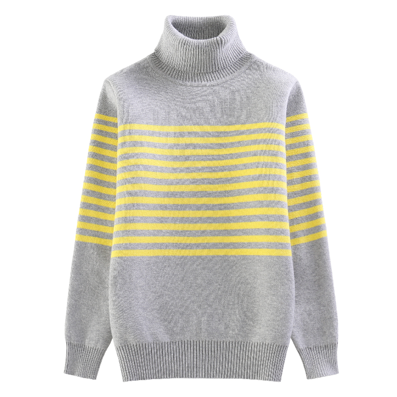 男童毛衣一体绒秋冬款加绒加厚高领儿童针织衫洋气女孩纯棉打底衫