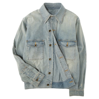 COCO ZONE 刘一一''古法水洗牛仔外套''翻领外套 CF2A0430