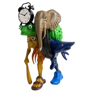 缝合怪国外AI山海经玩具手办怪物融合体版大号玩偶摆件可拆卸拼装