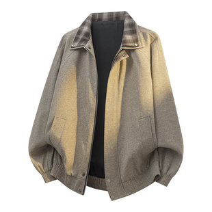 班尼路SK美式复古立领夹克男款春夏2026新款宽松休闲高级感外套YS